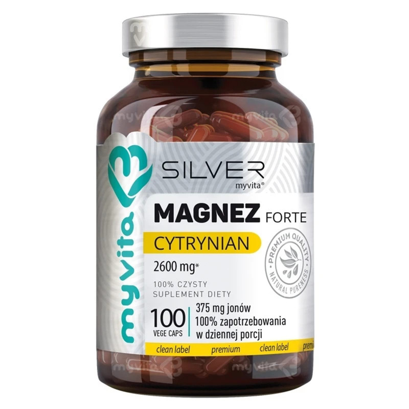 Magnez MyVita Silver Magnez Cytrynian Forte 100kaps