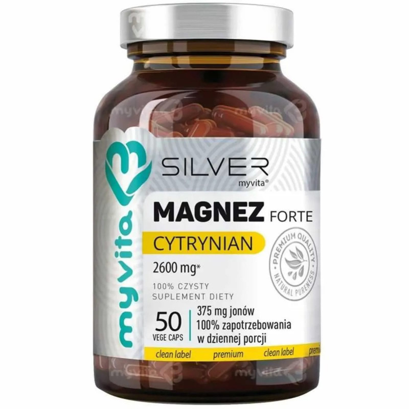 Magnez Myvita Silver Magnez Cytrynian Forte 50kaps
