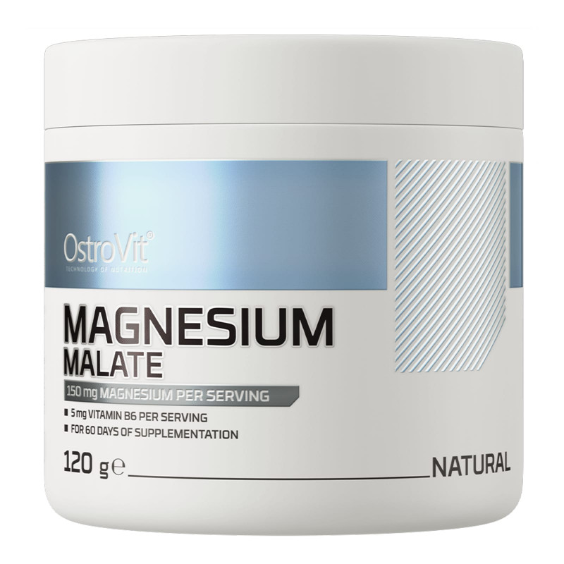 Magnez W proszku OstroVit Magnesium Malate 120 g Natural