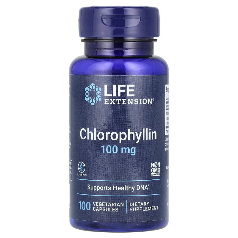 Antyoksydanty Life Extension Chlorophyllin 100mg 100vcap
