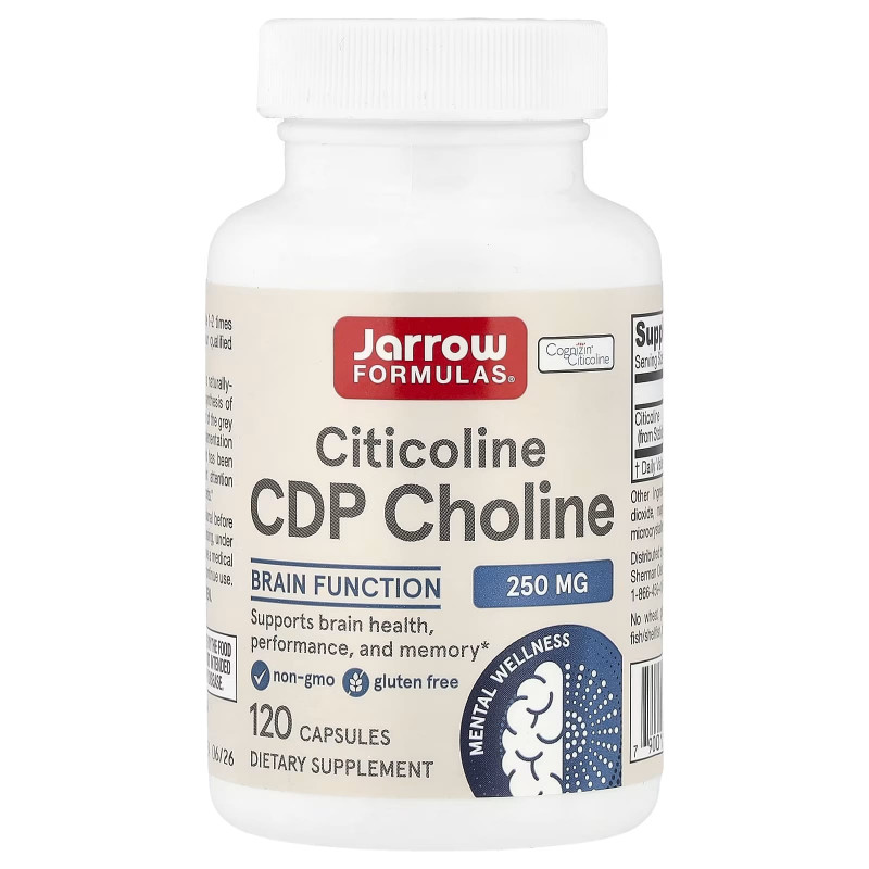 Pamięć i Koncentracja Jarrow Formulas Citicoline CDP Choline 250mg 60cap