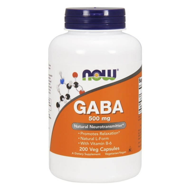Adaptogeny Now Foods Gaba Witamin b6 500mg 200vcap