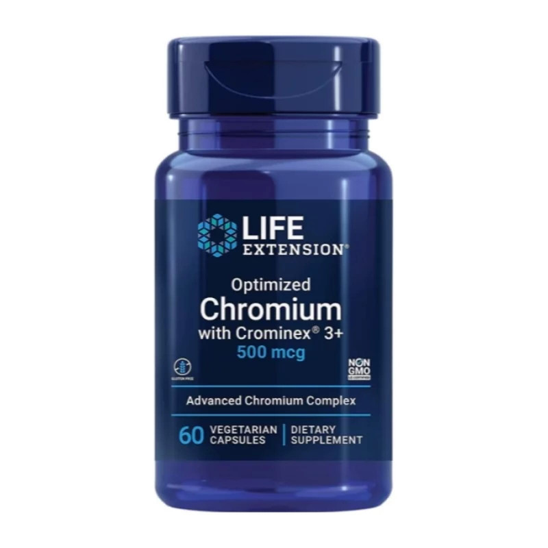 Minerały Chrom Life Extension Optimized Chrom Crominex 500mg 60vcaps
