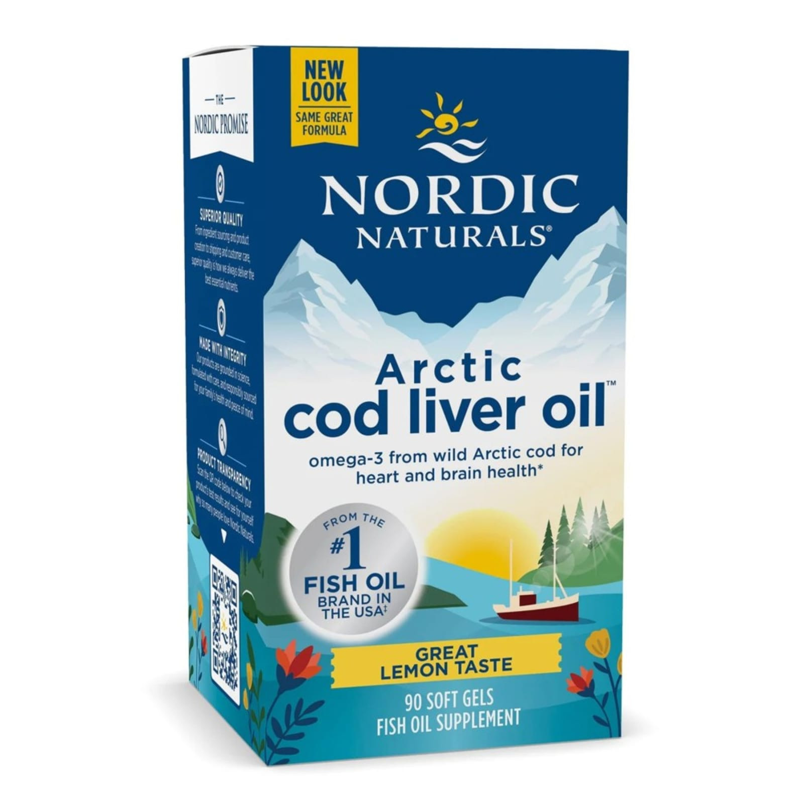 Kwasy Tłuszczowe Omega 3 Nordic Naturals Arctic Cod Liver Oil 750mg Lemon 90 caps