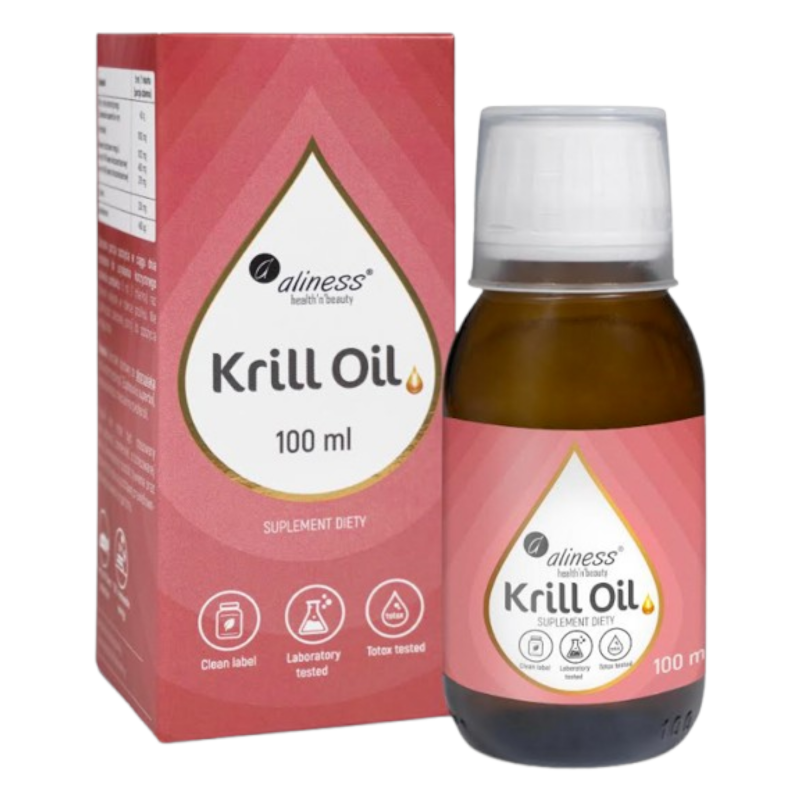 Aliness KrillOilOmega3 z Astaksantyną 100ml - olej z kryla