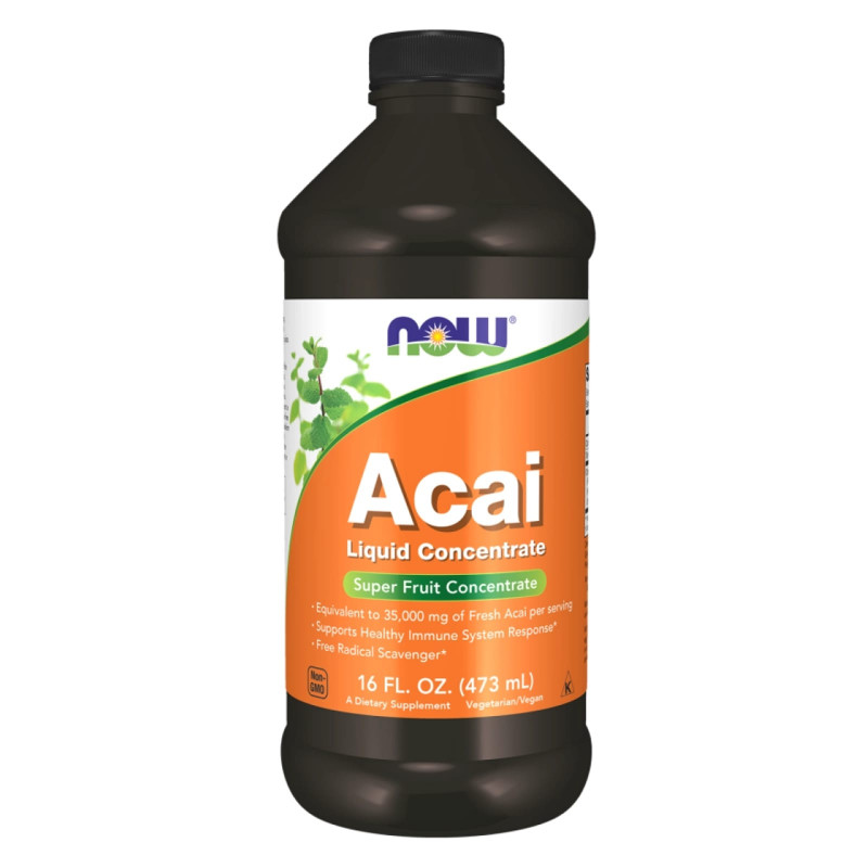 Detoks i Antyoksydanty Now Foods Acai-płyn 500mg - 473ml
