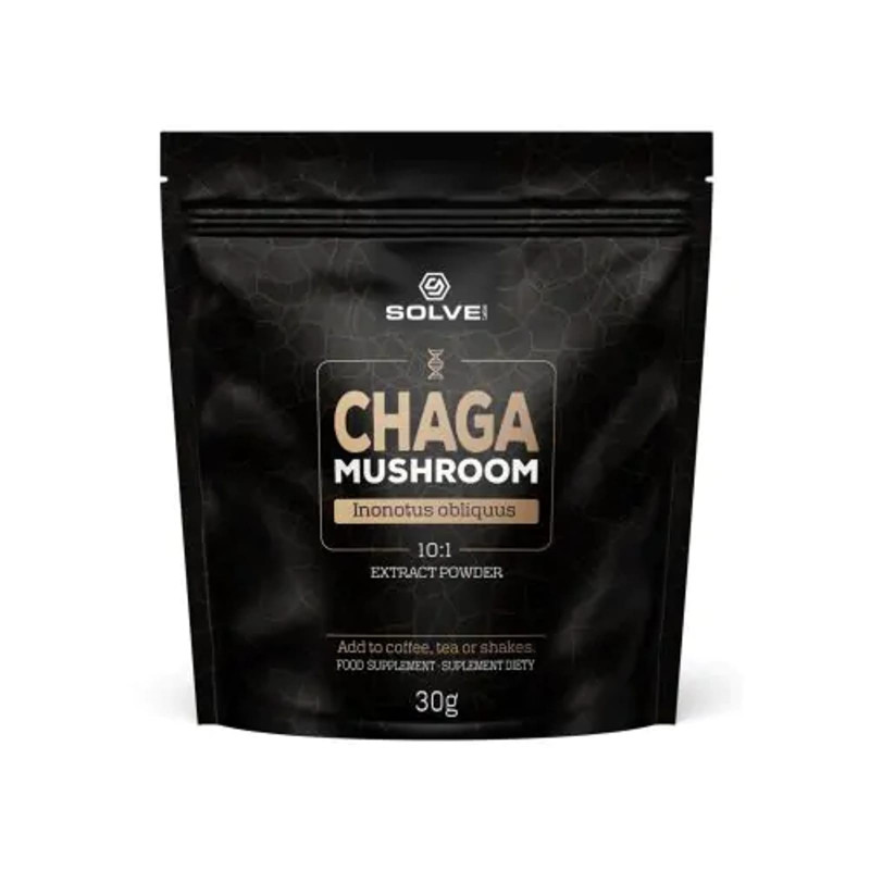 Adaptogeny Solve Labs Chaga 10:1 Mushroom Powder 30g