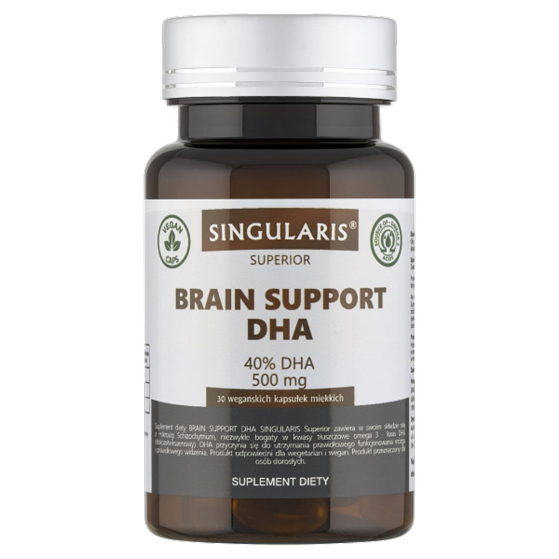 Kwasy Tłuszczowe Singularis Brain Support DHA 500MG 30KAP