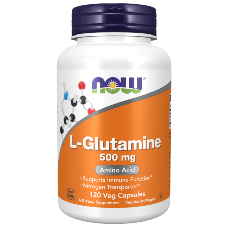 Aminokwasy Glutamina NOW L-Glutamina 500 mg 120 kaps