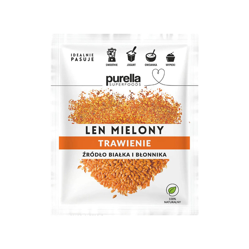 Prawidłowe Trawienie Purella Len Mielony Odtłuszczony 180g