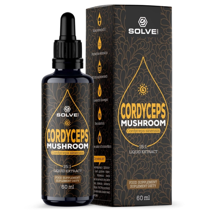 Adaptogeny Kordyceps Solve Labs Cordyceps w kroplach 60ml