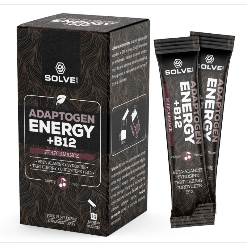 Adaptogeny Solve Labs Adaptogen Energy + b12 14 saszetek