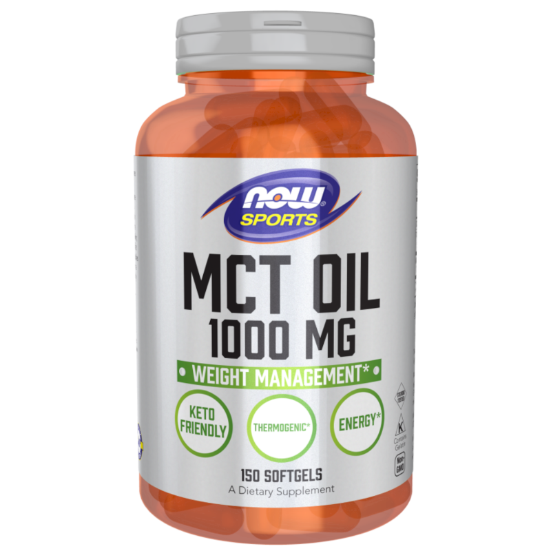 Zdrowe Tłuszcze Olej MCT Now Sports MCT oil 1000 mg 150 kaps