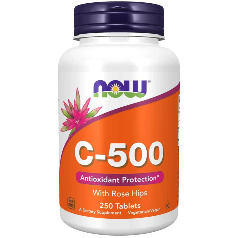 Witamina C Now Foods Witamina C 500mg z dziką różą 250tabl