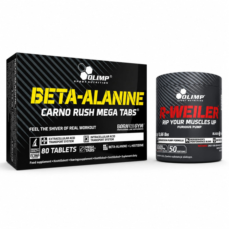 Zestaw Olimp R-weiler 300g Orange + Olimp Beta- Alanine Carno Rush 80tab
