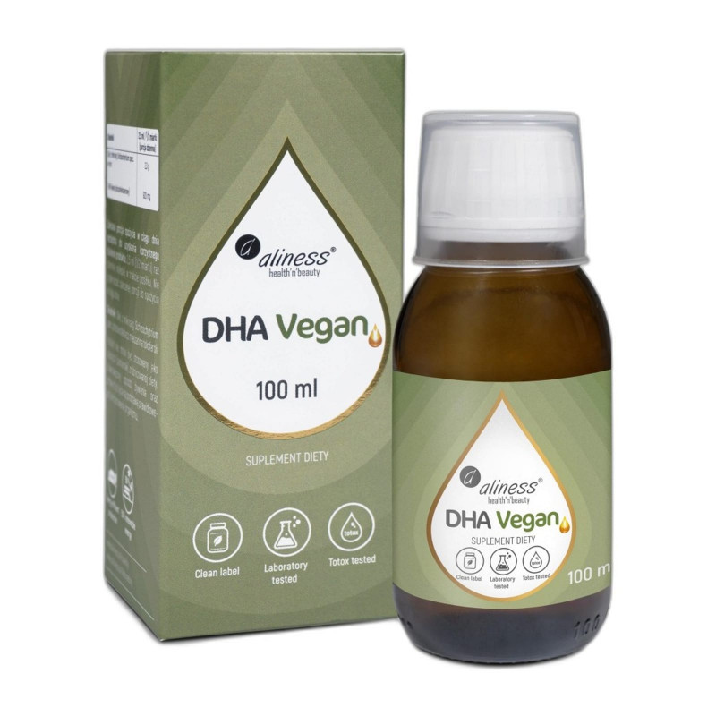 Kwasy Tłuszczowe Omega 3 z Alg Aliness VeganOmega 3 DHA 920mg 100 ml