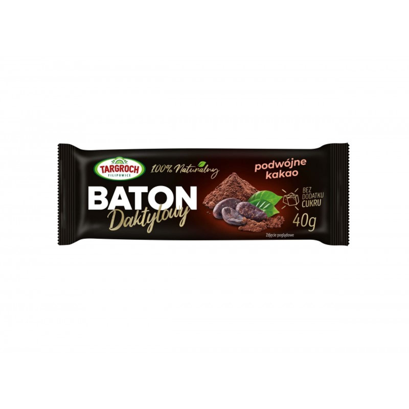 Batony Zbożowe Targroch Baton daktylowy podwójne kakao 40 g