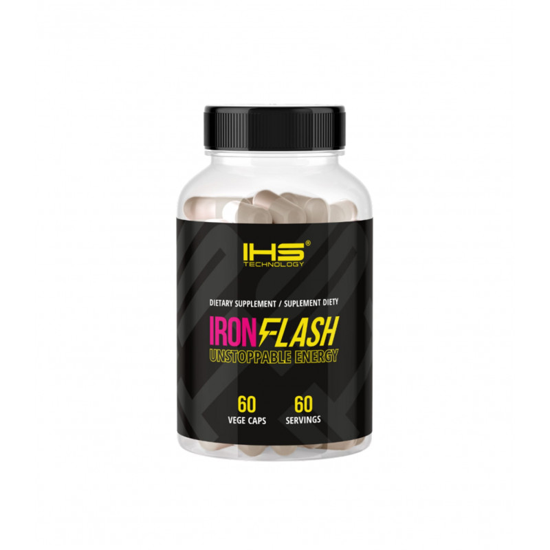 Suplement Przedtreningowy IHS IronFlash 150mg kofeiny 60vkaps