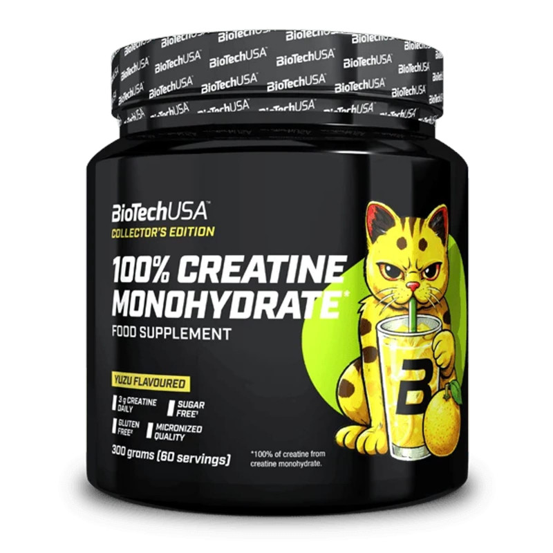 Monohydrat Kreatyny BioTechUSA 100% Creatine Monohydrate 300g Yuzu