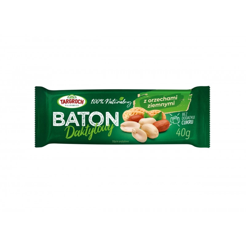 Batony Zbożowe Targroch Baton daktylowy z orzechami ziemnymi 40g