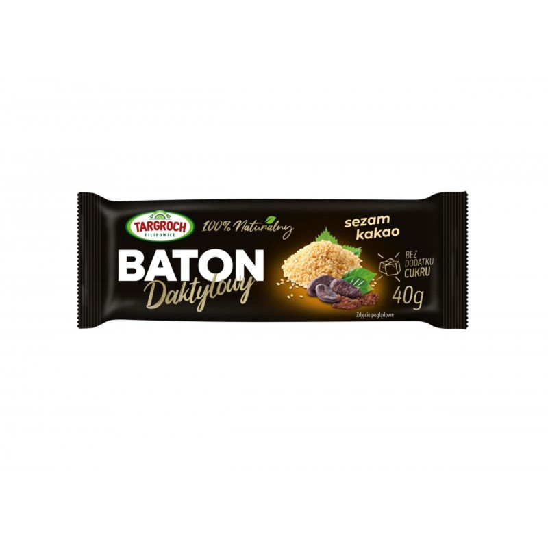 Targroch Baton daktylowy z sezamem i kakao 40g