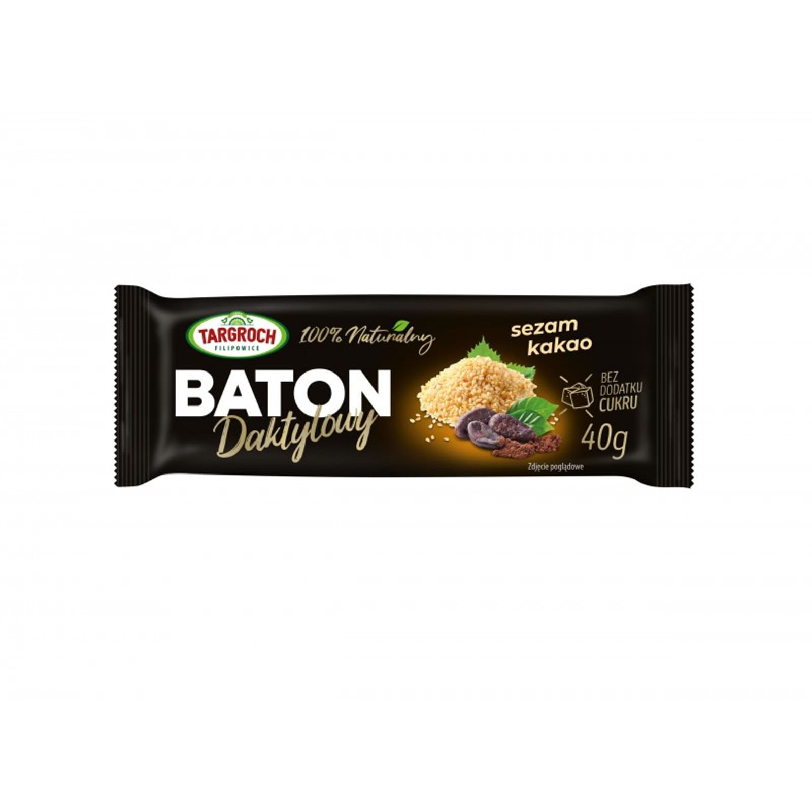 Targroch Baton daktylowy z sezamem i kakao 40g