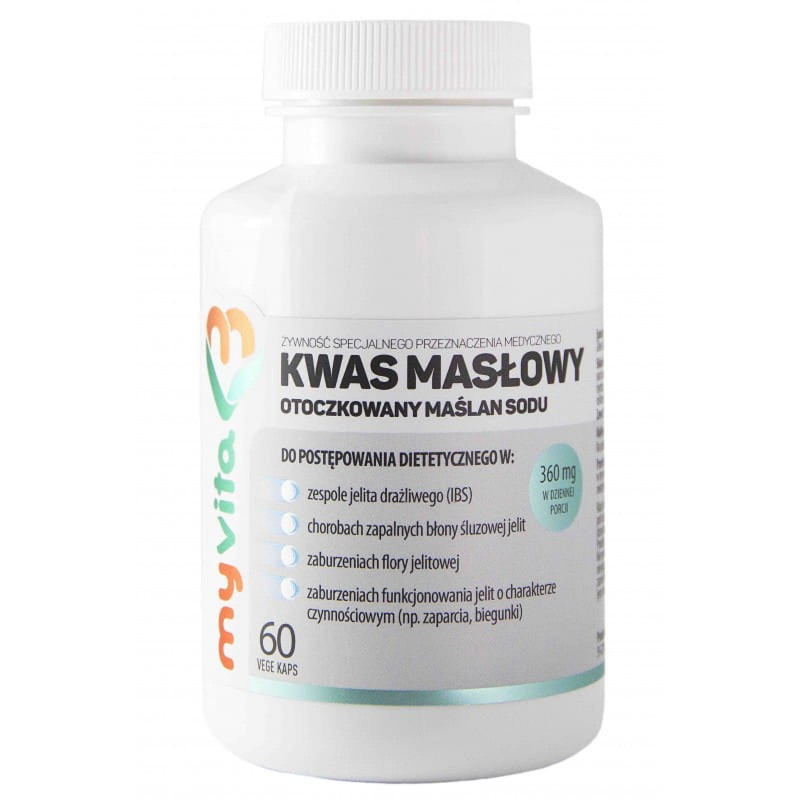 Prawidłowe Trawienie MyVita Kwas masłowy 360 mg 60 kapsułek