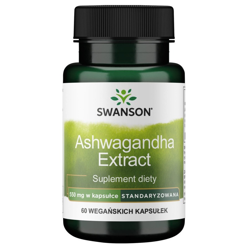 Adaptogeny Ashwagandha Swanson Ashwagandha Extract 550 mg 60 kapsułek