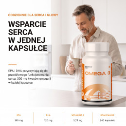 Omega 3 Świat Supli – Wsparcie serca w jednej kapsułce. EPA i DHA przyczyniają się do prawidłowego funkcjonowania serca.