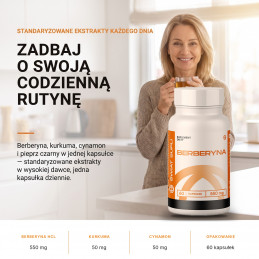 Berberyna Świat Supli – Wspieraj prawidłowe trawienie i metabolizm glukozy.