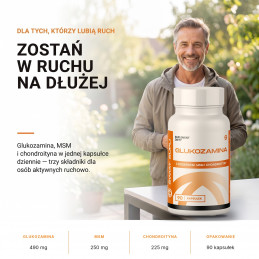 Glukozamina z dodatkiem MSM i chondroityny Świat Supli – Zostań w ruchu na dłużej.