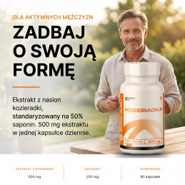 Kozieradka Świat Supli – Zadbaj o swoją formę. Ekstrakt z nasion kozieradki, standaryzowany na 50% saponin.