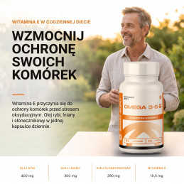 Omega 3-6-9 z dodatkiem witaminy E Świat Supli – Wzmocnij ochronę swoich komórek.