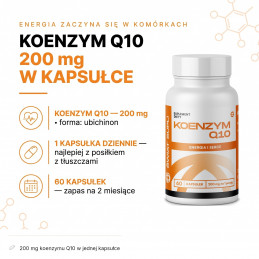 Koenzym Q10 Świat Supli: 200 mg ubichinonu w kapsułce, opakowanie 60 kapsułek.