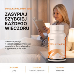 Melatonina Świat Supli – Zasypiaj szybciej każdego wieczoru. Melatonina pomaga w skróceniu czasu potrzebnego na zaśnięcie.
