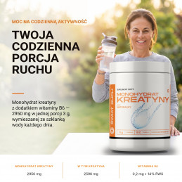 Monohydrat kreatyny z dodatkiem witaminy B6 Świat Supli – Twoja codzienna porcja ruchu.