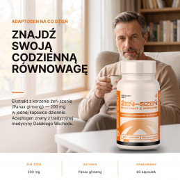 Żeń-szeń ekstrakt z korzenia 200 mg 60 kapsułek Świat Supli – Znajdź swoją codzienną równowagę.