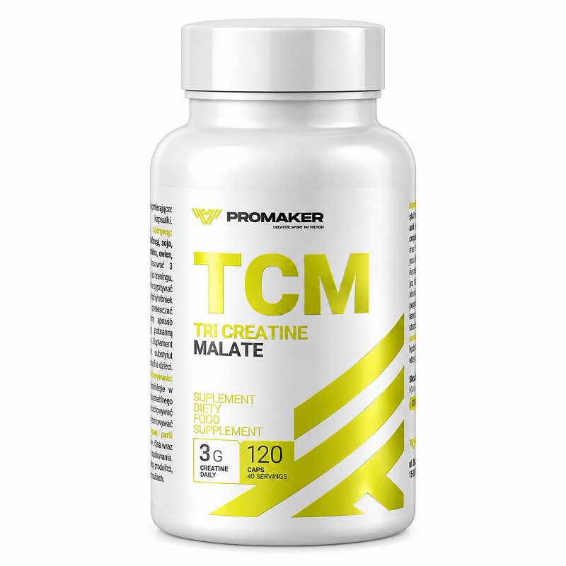 Promaker TCM Tri Creatine Malate 120 kaps. - Jabłczan Kreatyny