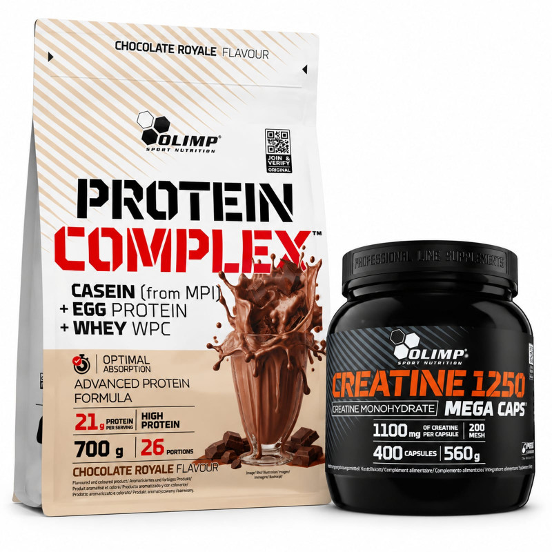 Olimp Protein Complex 700g + Creatine 1250 Mega Caps 400kaps