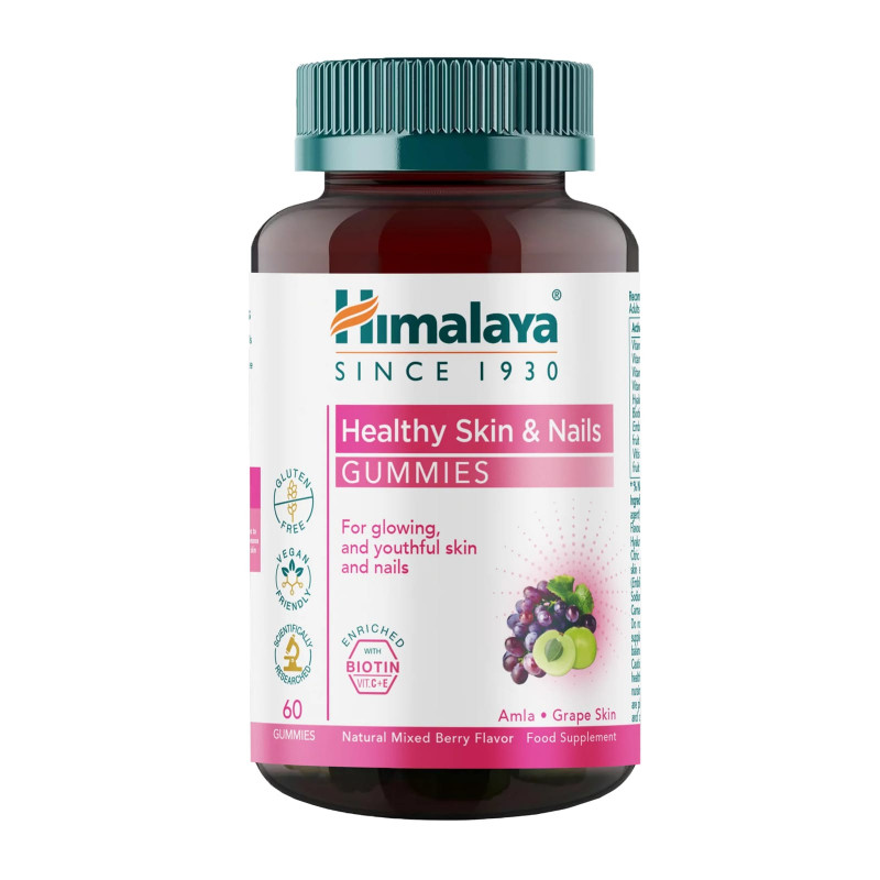 Himalaya Healthy Skin & Nails 60 gummies - suplement na skórę i paznokcie