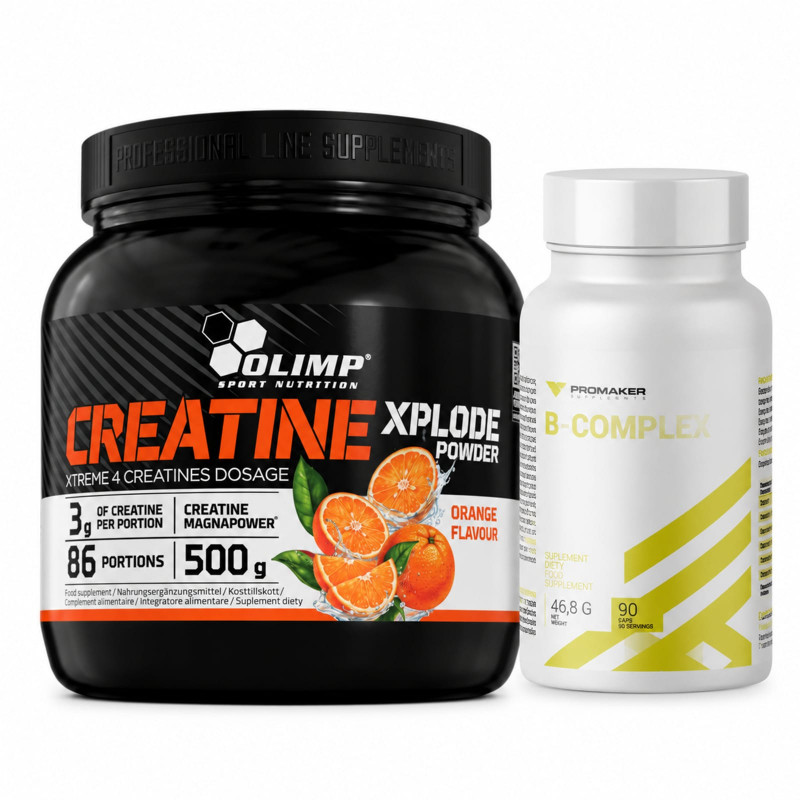 Zestaw Promaker Olimp Creatine Xplode 500g pom+ Promaker B-Complex