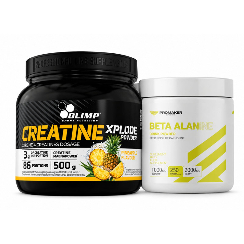Zestaw Olimp Creatine Xplode 500g ananas + Promaker Beta-Alanine 250g