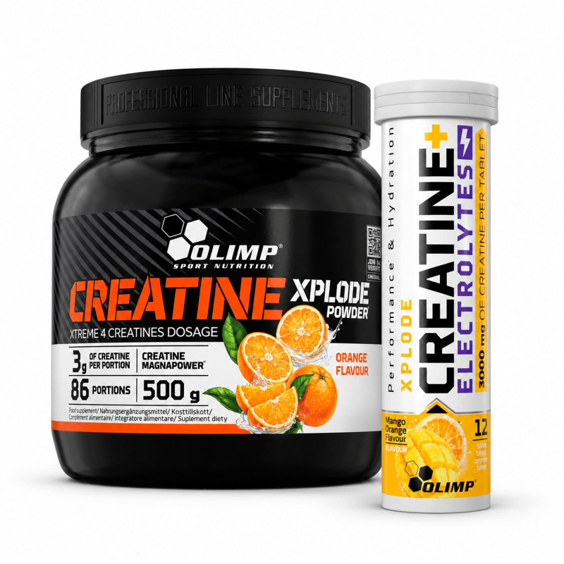 Zestaw Olimp Creatine Xplode 500g + Creatine + Electrolity 12tab