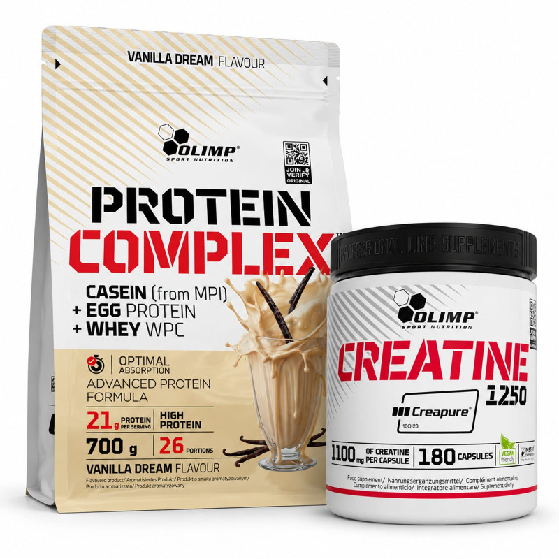 Zestaw Olimp Protein Complex Vanilia Dream 700g + Creapure 180 caps