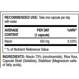 Suplement prozdrowotny - Swanson Niacinamide 500mg 250caps