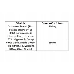 Suplement Diety Holland & Barrett Double Strength Grapeseed Extract 100mg 50 caps