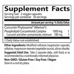 Suplement Prozdrowotny Doctor's Best Curcumin Phytosome 500mg Vege 60caps