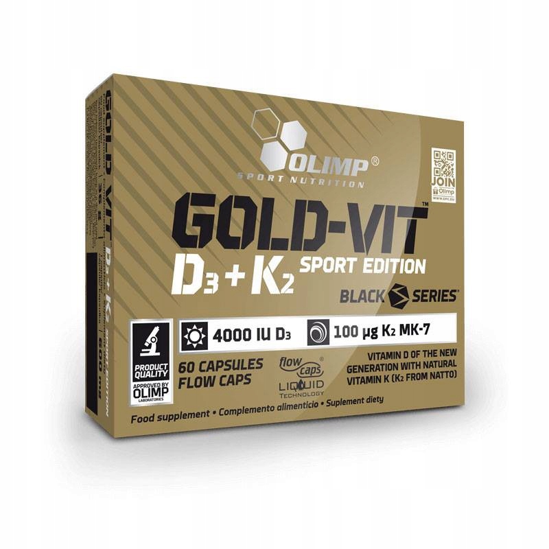 Witaminy OLIMP GOLD VIT D3 2000 j.m. + K2 60 kaps Witaminy OLIMP GOLD VIT D3 2000 j.m. + K2 60 kaps