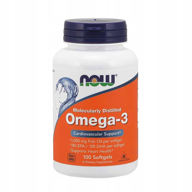 Kwasy tłuszczowe NOW Foods Omega 3 100 softgel Kwasy tłuszczowe NOW Foods Omega 3 100 softgel