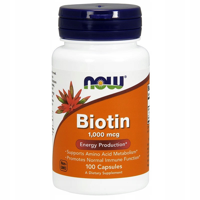 Witaminy NOW Foods Biotin 1000mcg 100 kaps